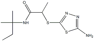2-[(5-amino-1,3,4-thiadiazol-2-yl)sulfanyl]-N-(2-methylbutan-2-yl)propanamide