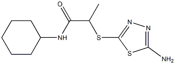 2-[(5-amino-1,3,4-thiadiazol-2-yl)sulfanyl]-N-cyclohexylpropanamide Structure