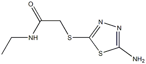 2-[(5-amino-1,3,4-thiadiazol-2-yl)sulfanyl]-N-ethylacetamide,,结构式