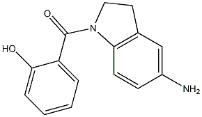 2-[(5-amino-2,3-dihydro-1H-indol-1-yl)carbonyl]phenol,,结构式