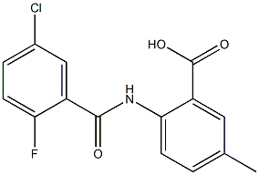 2-[(5-chloro-2-fluorobenzene)amido]-5-methylbenzoic acid Structure