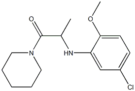 2-[(5-chloro-2-methoxyphenyl)amino]-1-(piperidin-1-yl)propan-1-one 结构式