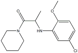 2-[(5-chloro-2-methoxyphenyl)amino]-1-(piperidin-1-yl)propan-1-one 化学構造式