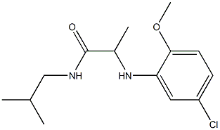 2-[(5-chloro-2-methoxyphenyl)amino]-N-(2-methylpropyl)propanamide 化学構造式