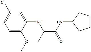 2-[(5-chloro-2-methoxyphenyl)amino]-N-cyclopentylpropanamide Structure