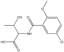2-[(5-chloro-2-methoxyphenyl)formamido]-3-hydroxybutanoic acid Structure