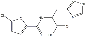 2-[(5-chlorofuran-2-yl)formamido]-3-(1H-imidazol-4-yl)propanoic acid Structure