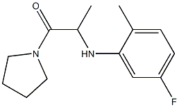 2-[(5-fluoro-2-methylphenyl)amino]-1-(pyrrolidin-1-yl)propan-1-one Struktur