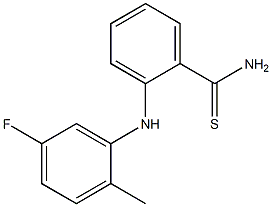 2-[(5-fluoro-2-methylphenyl)amino]benzene-1-carbothioamide 结构式