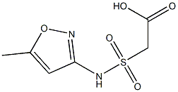 2-[(5-methyl-1,2-oxazol-3-yl)sulfamoyl]acetic acid,,结构式
