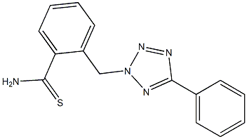 2-[(5-phenyl-2H-1,2,3,4-tetrazol-2-yl)methyl]benzene-1-carbothioamide,,结构式