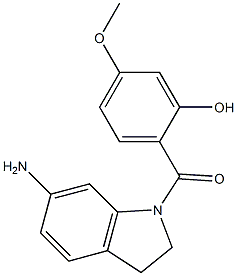 2-[(6-amino-2,3-dihydro-1H-indol-1-yl)carbonyl]-5-methoxyphenol Structure