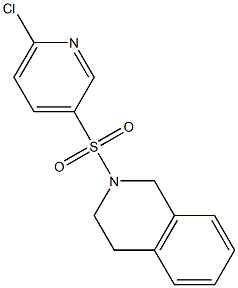 2-[(6-chloropyridine-3-)sulfonyl]-1,2,3,4-tetrahydroisoquinoline,,结构式