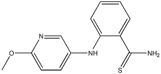 2-[(6-methoxypyridin-3-yl)amino]benzene-1-carbothioamide,,结构式