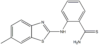 2-[(6-methyl-1,3-benzothiazol-2-yl)amino]benzene-1-carbothioamide Structure