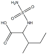 2-[(aminosulfonyl)amino]-3-methylpentanoic acid Struktur