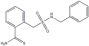 2-[(benzylsulfamoyl)methyl]benzene-1-carbothioamide Struktur