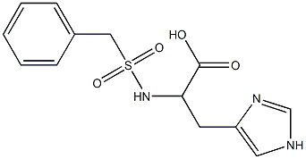 2-[(benzylsulfonyl)amino]-3-(1H-imidazol-4-yl)propanoic acid 化学構造式