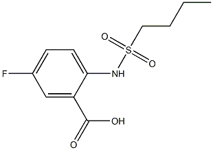 2-[(butylsulfonyl)amino]-5-fluorobenzoic acid,,结构式