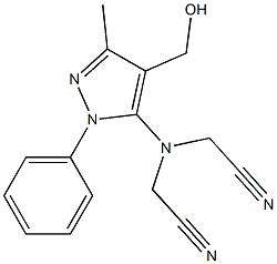 2-[(cyanomethyl)[4-(hydroxymethyl)-3-methyl-1-phenyl-1H-pyrazol-5-yl]amino]acetonitrile Structure