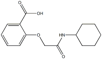 2-[(cyclohexylcarbamoyl)methoxy]benzoic acid 化学構造式