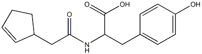 2-[(cyclopent-2-en-1-ylacetyl)amino]-3-(4-hydroxyphenyl)propanoic acid