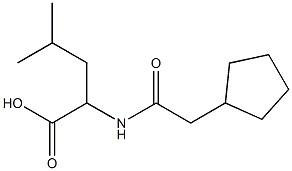 2-[(cyclopentylacetyl)amino]-4-methylpentanoic acid,,结构式