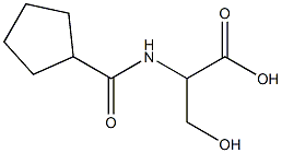 2-[(cyclopentylcarbonyl)amino]-3-hydroxypropanoic acid,,结构式