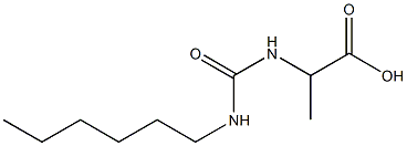 2-[(hexylcarbamoyl)amino]propanoic acid,,结构式