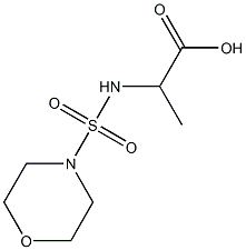 2-[(morpholine-4-sulfonyl)amino]propanoic acid Struktur