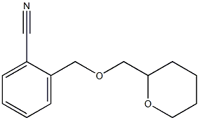 2-[(tetrahydro-2H-pyran-2-ylmethoxy)methyl]benzonitrile,,结构式
