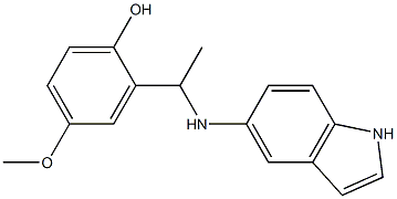 2-[1-(1H-indol-5-ylamino)ethyl]-4-methoxyphenol Struktur