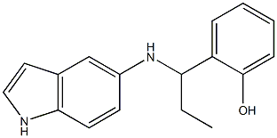 2-[1-(1H-indol-5-ylamino)propyl]phenol Struktur