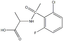 2-[1-(2-chloro-6-fluorophenyl)acetamido]propanoic acid,,结构式