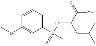 2-[1-(3-methoxyphenyl)acetamido]-4-methylpentanoic acid Structure