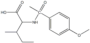 2-[1-(4-methoxyphenyl)acetamido]-3-methylpentanoic acid,,结构式