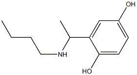 2-[1-(butylamino)ethyl]benzene-1,4-diol Structure