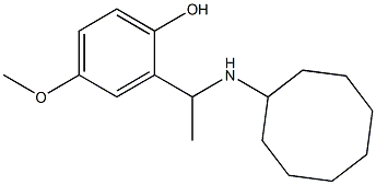 2-[1-(cyclooctylamino)ethyl]-4-methoxyphenol,,结构式