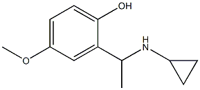 2-[1-(cyclopropylamino)ethyl]-4-methoxyphenol,,结构式