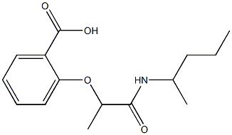2-[1-(pentan-2-ylcarbamoyl)ethoxy]benzoic acid Structure