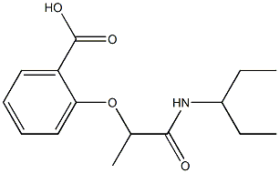2-[1-(pentan-3-ylcarbamoyl)ethoxy]benzoic acid 结构式