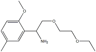 2-[1-amino-2-(2-ethoxyethoxy)ethyl]-1-methoxy-4-methylbenzene Structure