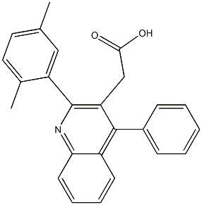 2-[2-(2,5-dimethylphenyl)-4-phenylquinolin-3-yl]acetic acid Structure