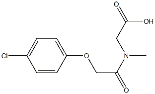 2-[2-(4-chlorophenoxy)-N-methylacetamido]acetic acid 化学構造式