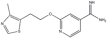 2-[2-(4-methyl-1,3-thiazol-5-yl)ethoxy]pyridine-4-carboximidamide,,结构式