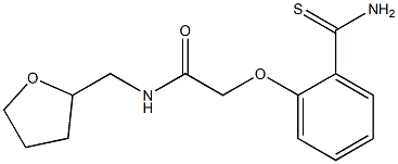 2-[2-(aminocarbonothioyl)phenoxy]-N-(tetrahydrofuran-2-ylmethyl)acetamide Structure