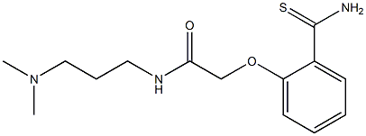 2-[2-(aminocarbonothioyl)phenoxy]-N-[3-(dimethylamino)propyl]acetamide Structure