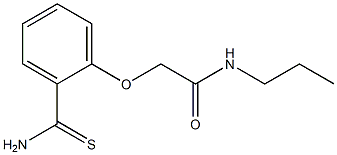 2-[2-(aminocarbonothioyl)phenoxy]-N-propylacetamide,,结构式