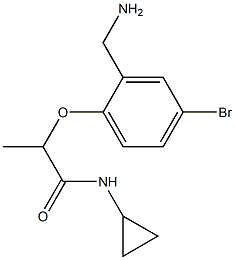 2-[2-(aminomethyl)-4-bromophenoxy]-N-cyclopropylpropanamide Structure