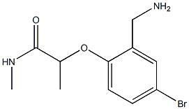 2-[2-(aminomethyl)-4-bromophenoxy]-N-methylpropanamide,,结构式